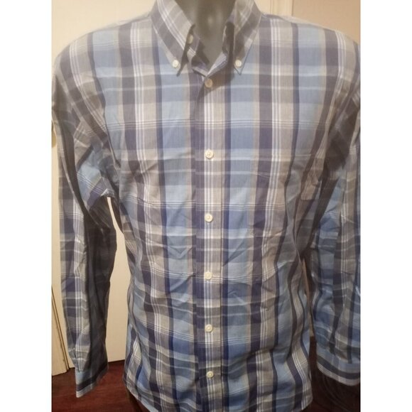 Brooks Brothers Mens Button Down Shirt L Regent Plaid Original Polo Non Iron - Picture 1 of 10